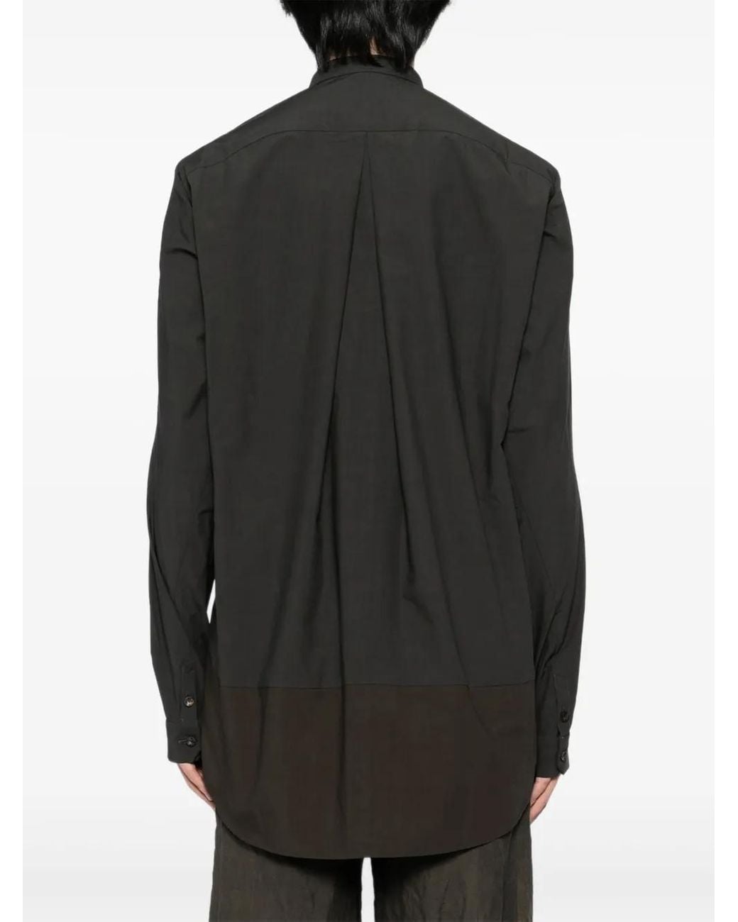 DEVOA Overhemd Met Colourblocking in het Black voor heren