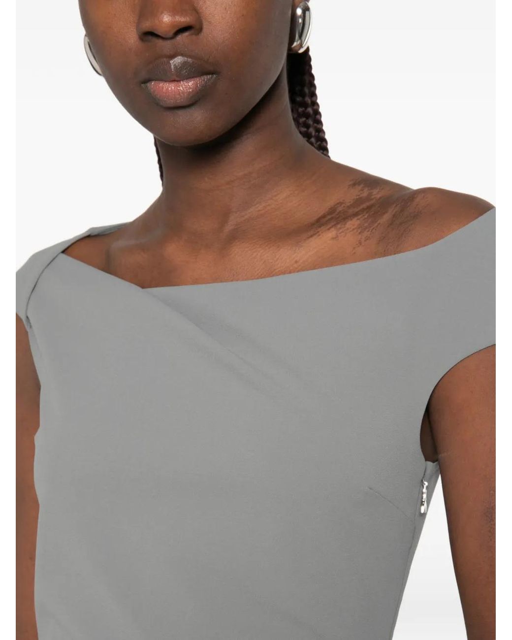 Patrizia Pepe Gray Mini Torçon Dress