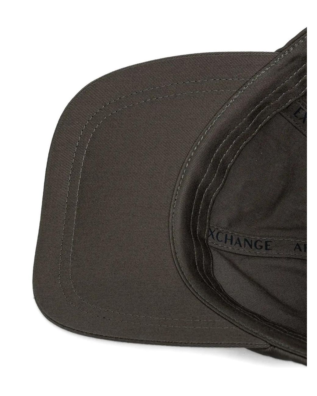 ARMANI EXCHANGE Gray Logo-Patch Baseball Cap for men
