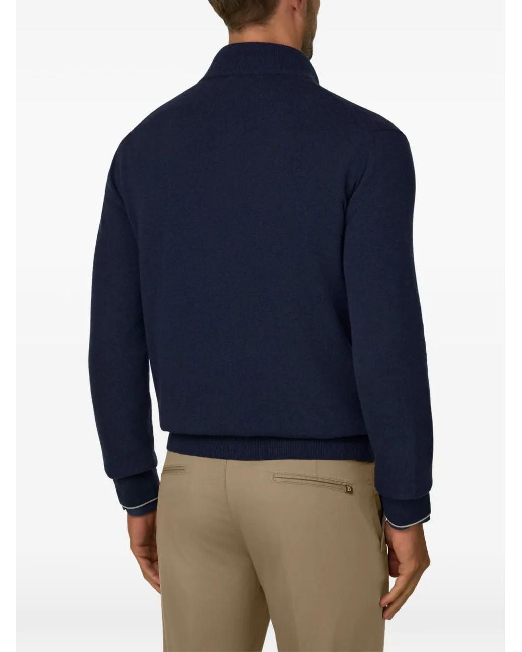 Boggi Blue Full-Zip Jumper for men
