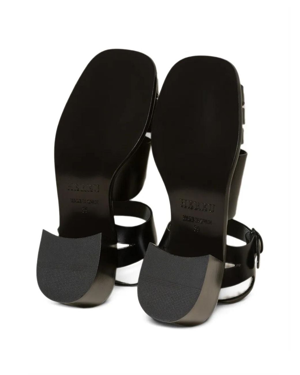 Hereu Black Ancora Heeled Sandals