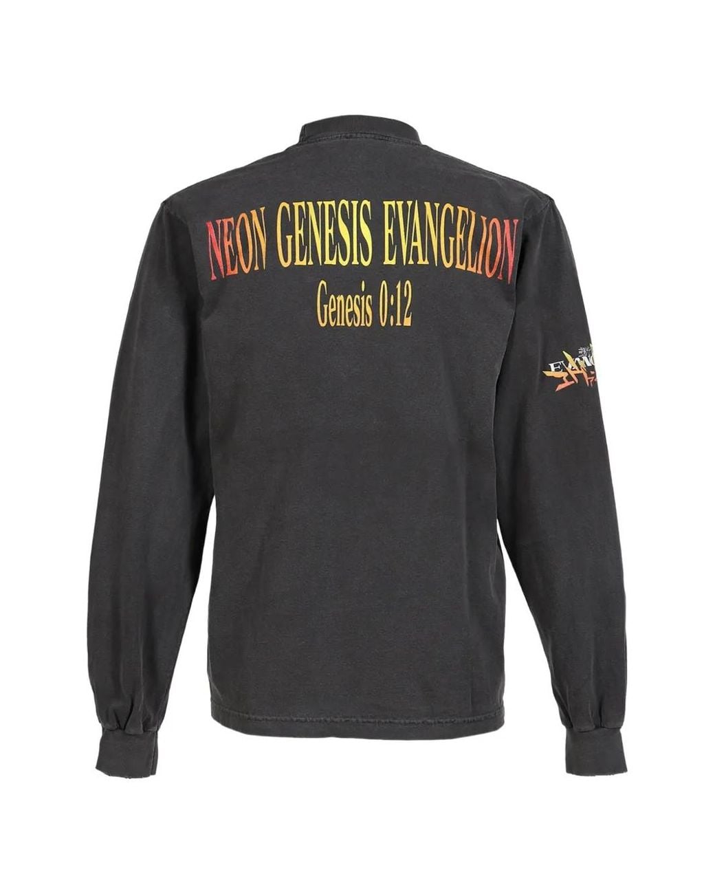 EVANGELI0N 95 Black Graphic-Print Long-Sleeve T-Shirt for men
