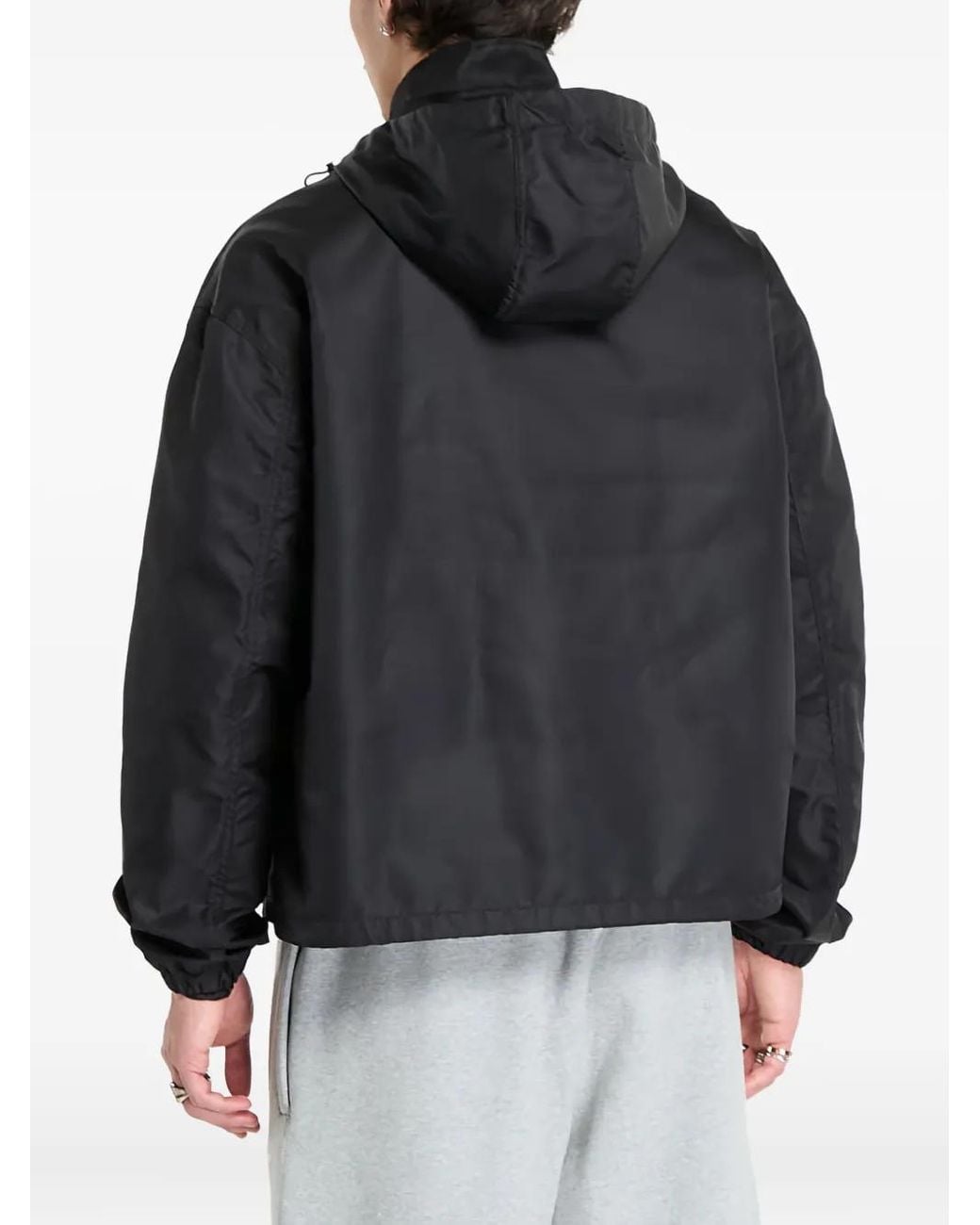 Off-White c/o Virgil Abloh Black Hooded Logo-Tape Jacket
