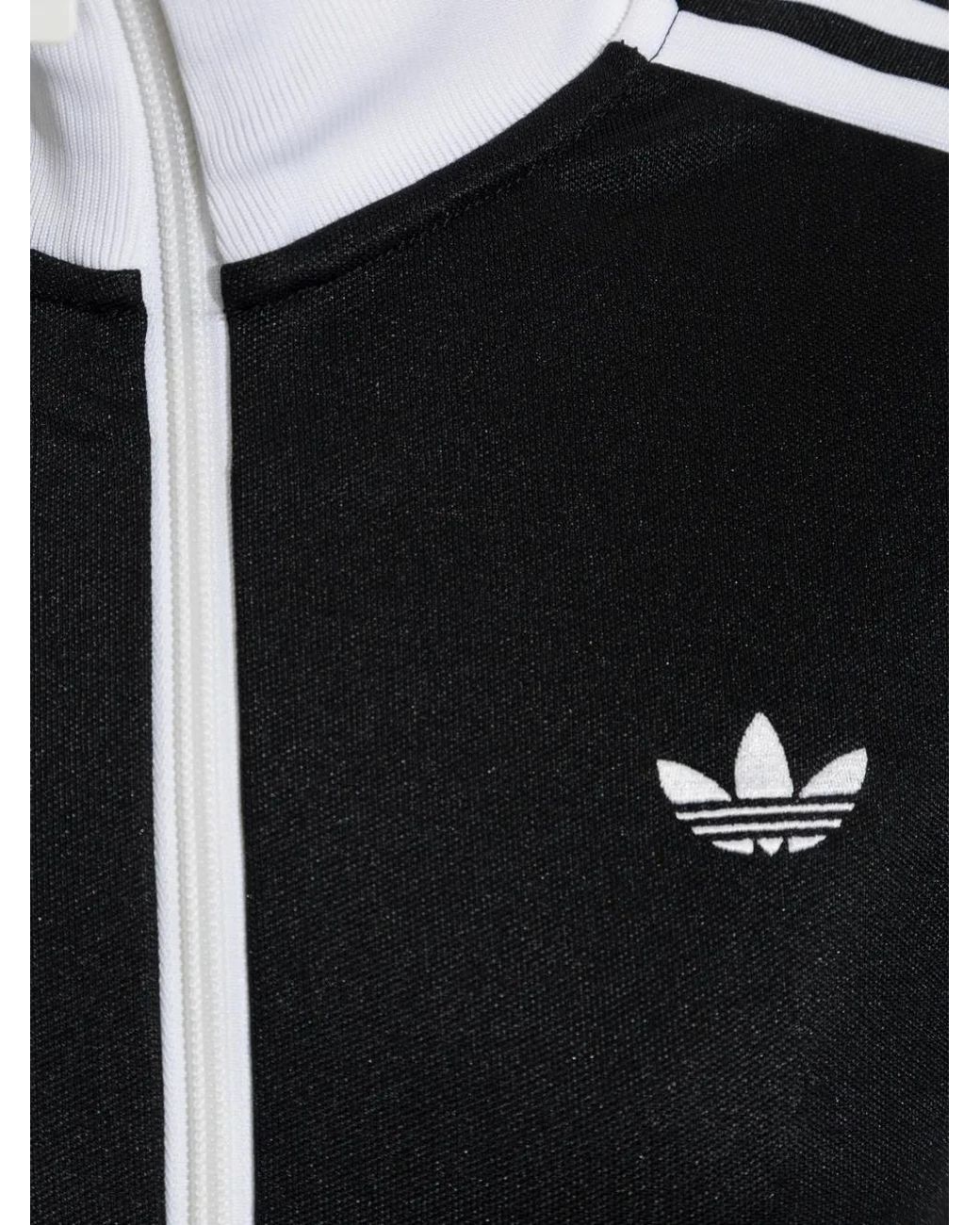 Adidas Black Veste De Sport À Logo Brodé