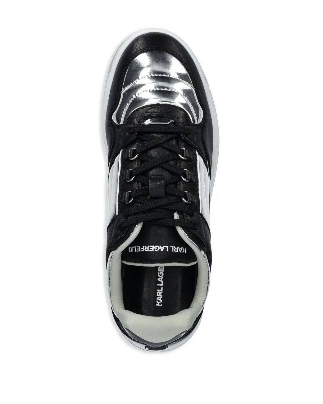 Karl Lagerfeld Black Krew Metallic Sneakers for men
