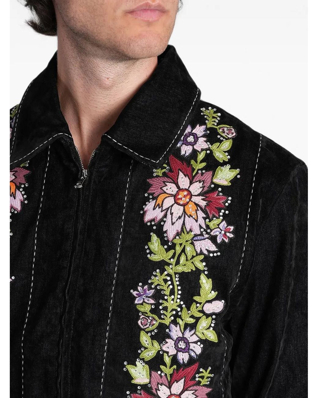 Blouson À Fleurs Amiri pour homme en coloris Black