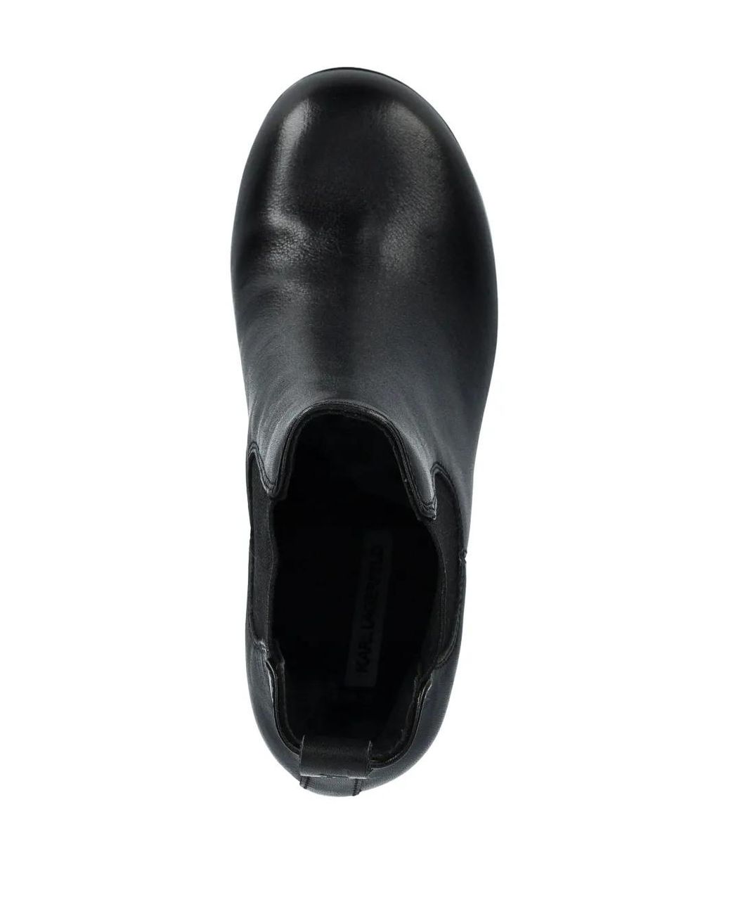 Karl Lagerfeld Black Leather Chelsea Boots