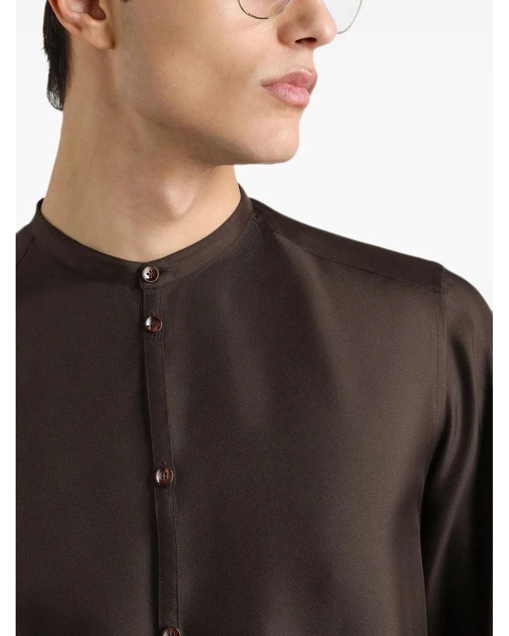 Dolce & Gabbana Black Chemise En Soie for men
