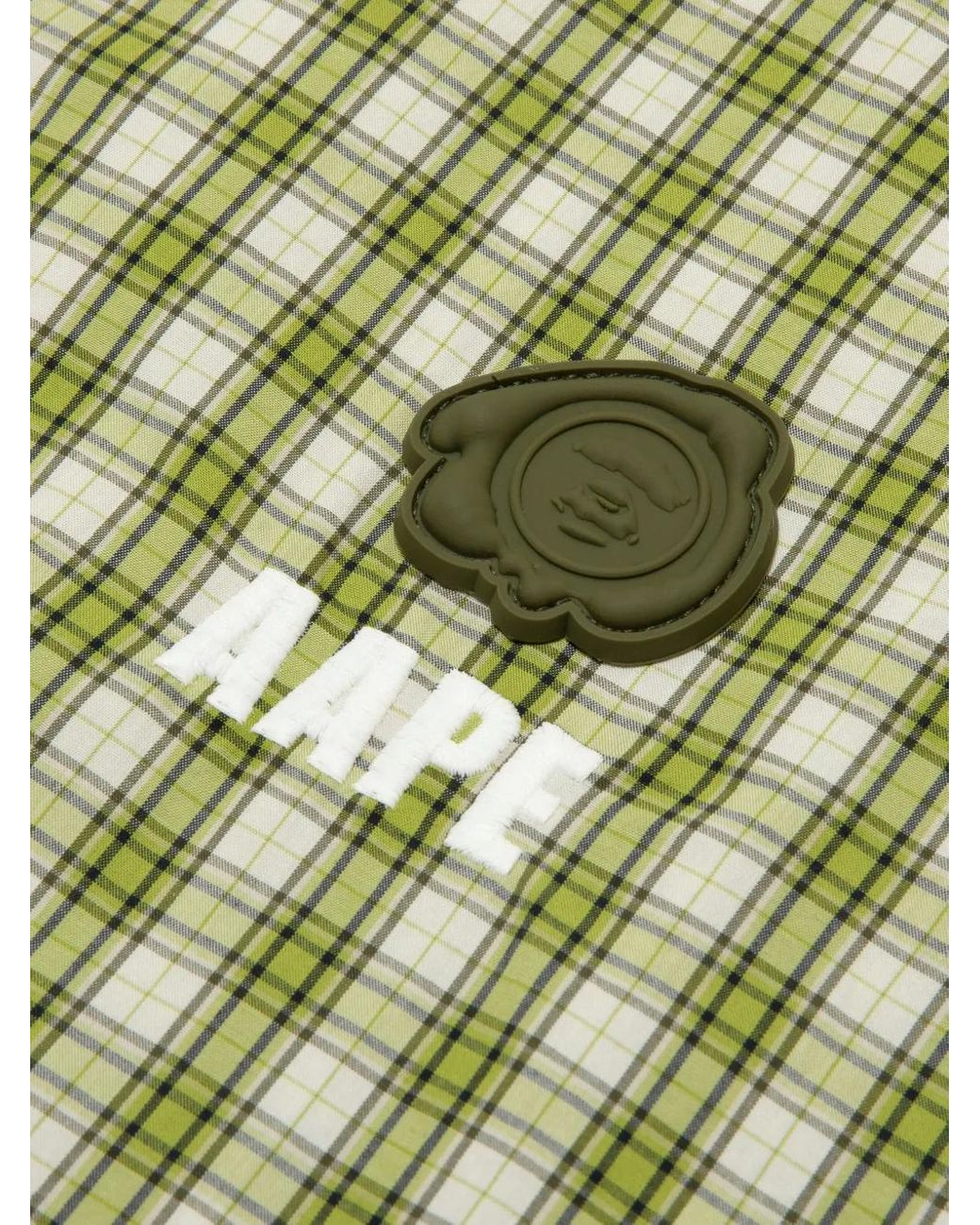 Aape By A Bathing Ape Green Plaid Shirt for men