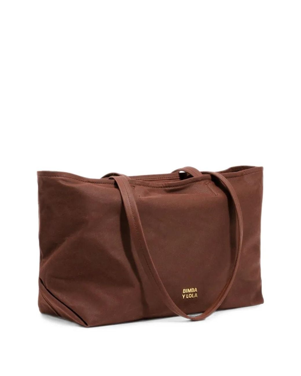 Bimba Y Lola Brown Medium Rust Coated Shopper Bag