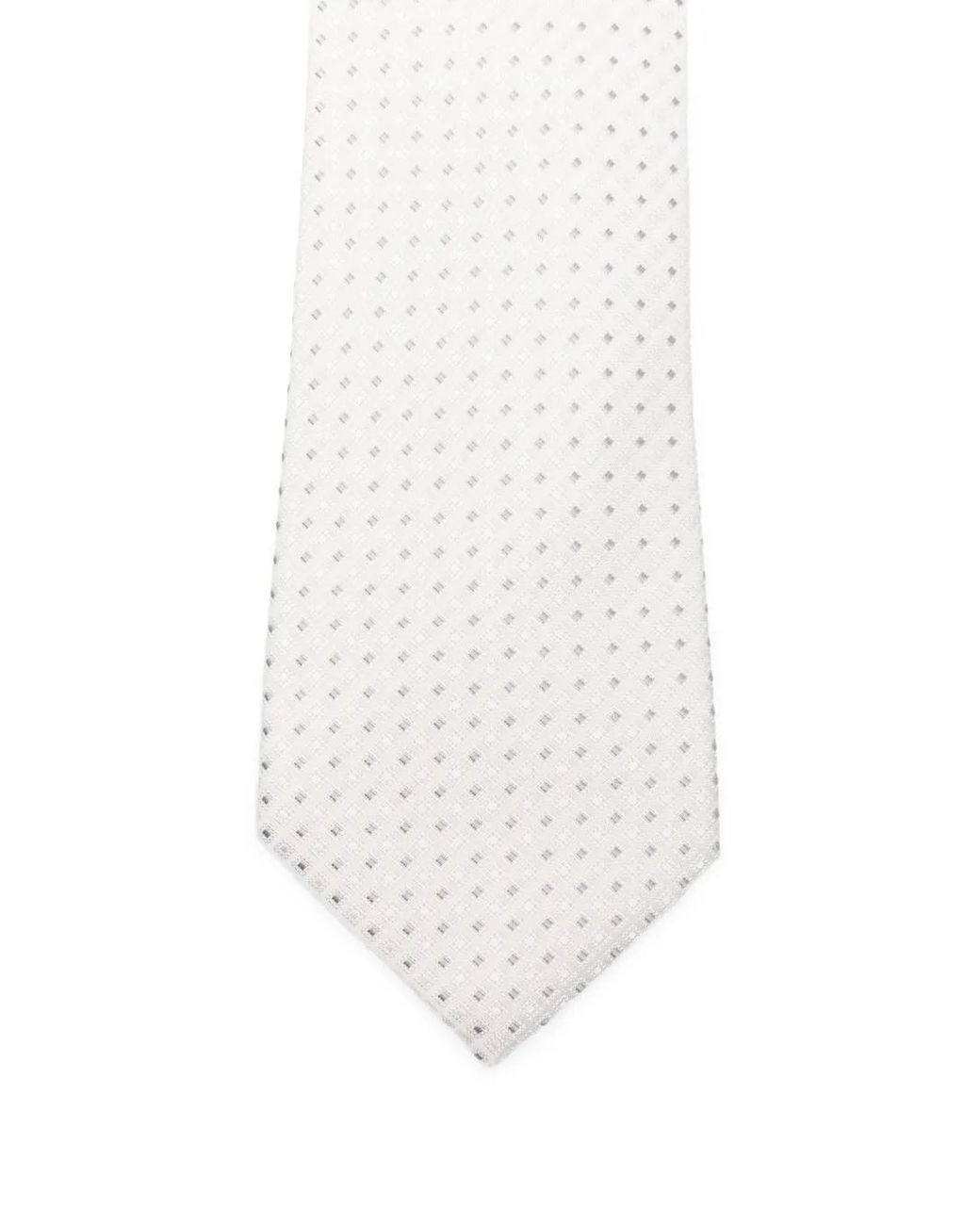 Canali White Micro-Pattern Tie for men