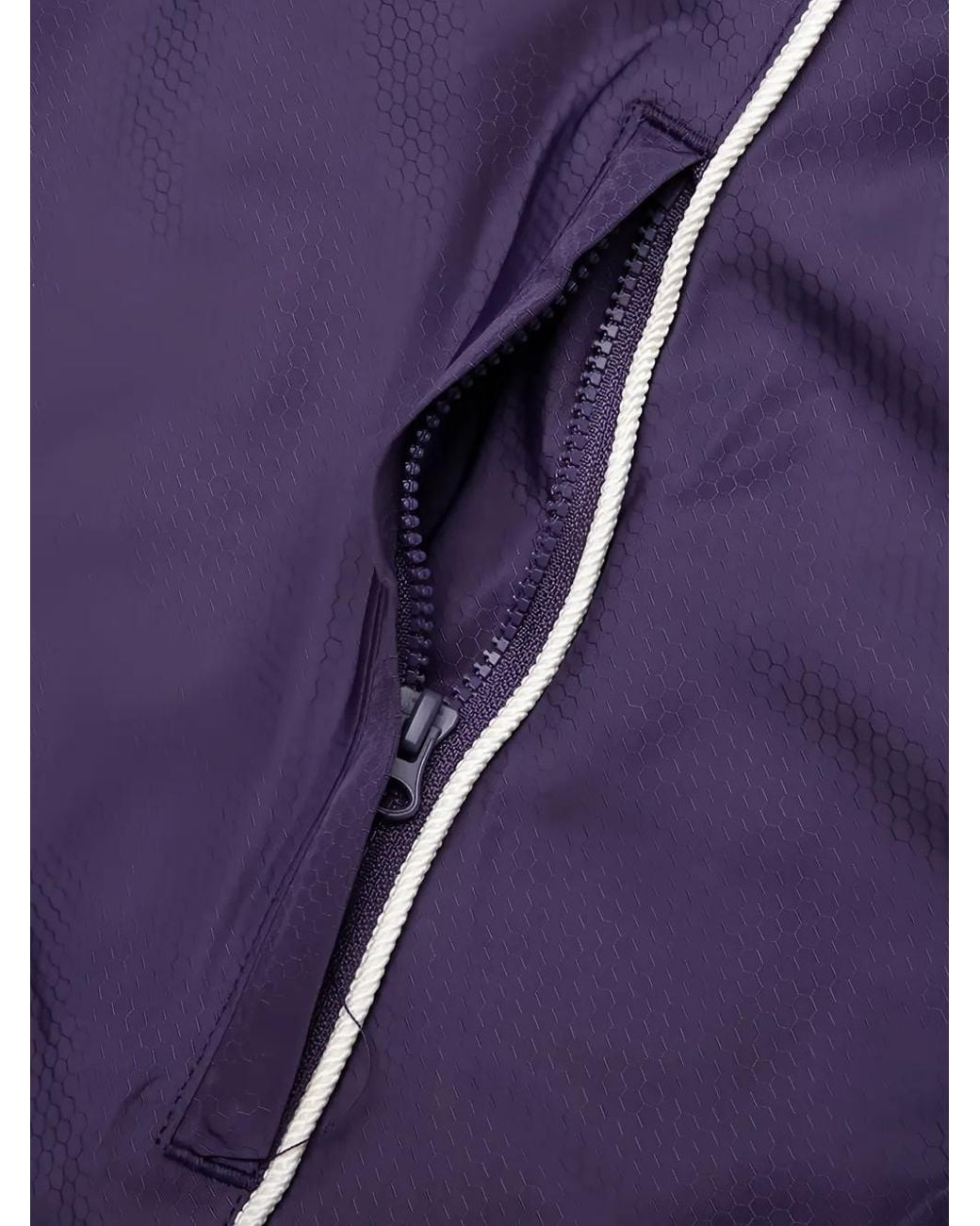Honor The Gift Purple Honeycomb Logo-Embroidered Track Jacket for men