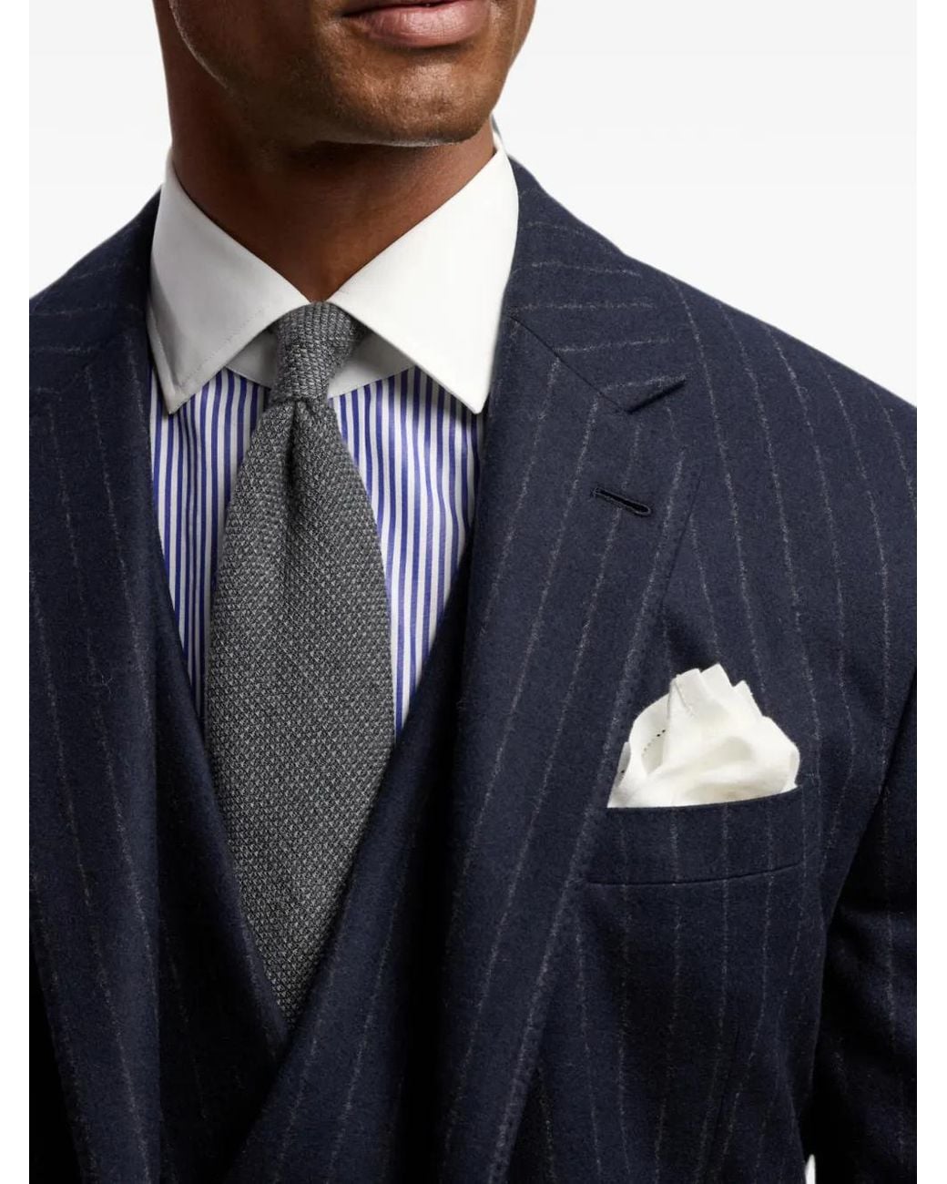 Ralph Lauren Black Kent Pinstriped Single-Breasted Wool Suit for men
