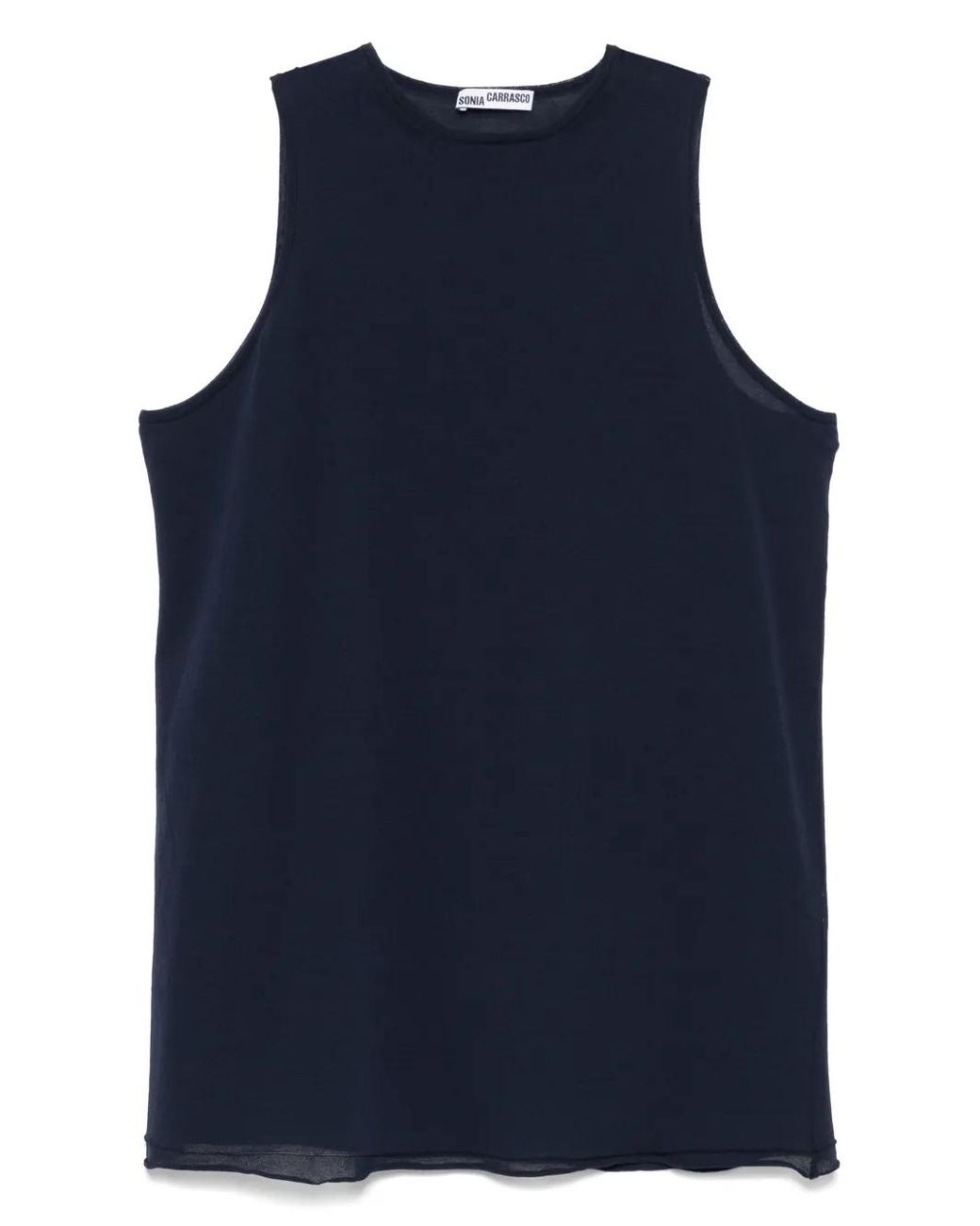 SONIA CARRASCO Blue Layered Tank Top