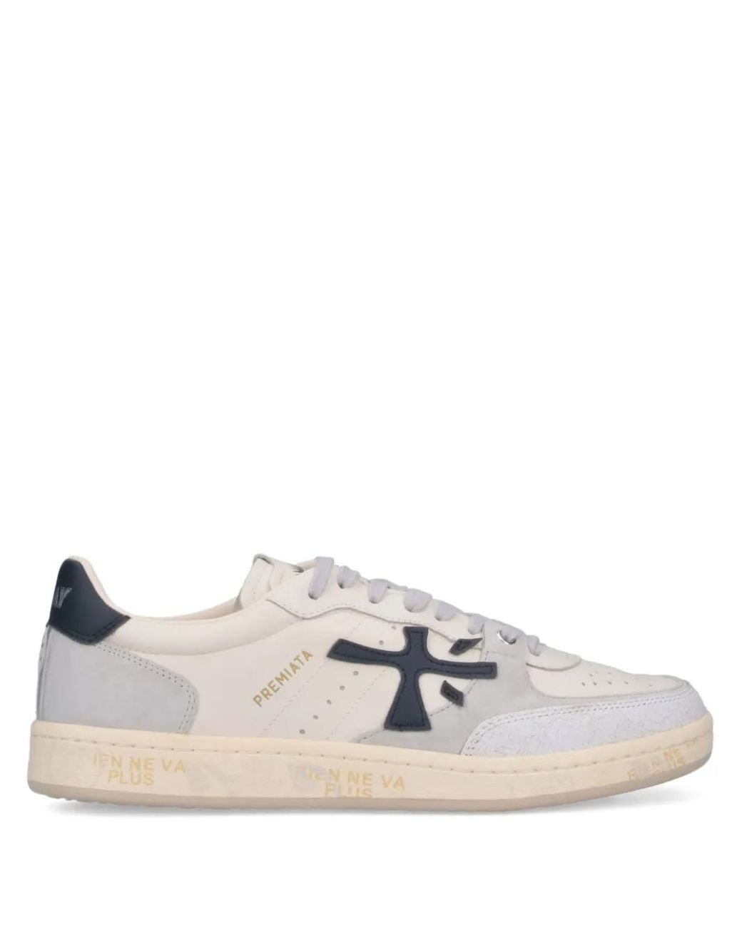 Premiata White Basket Clay Sneakers for men