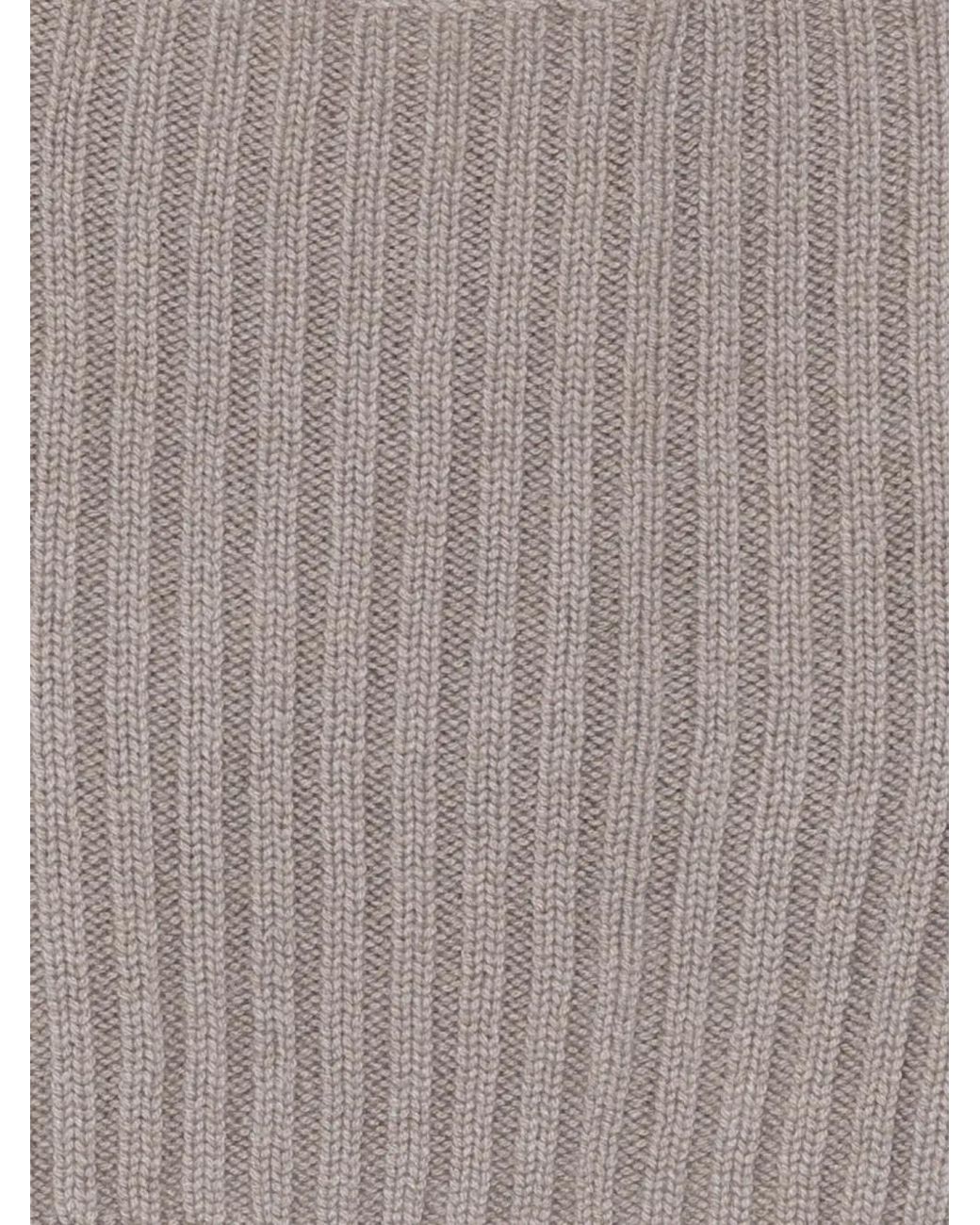 Dell'Oglio Gray Ribbed Scarf for men