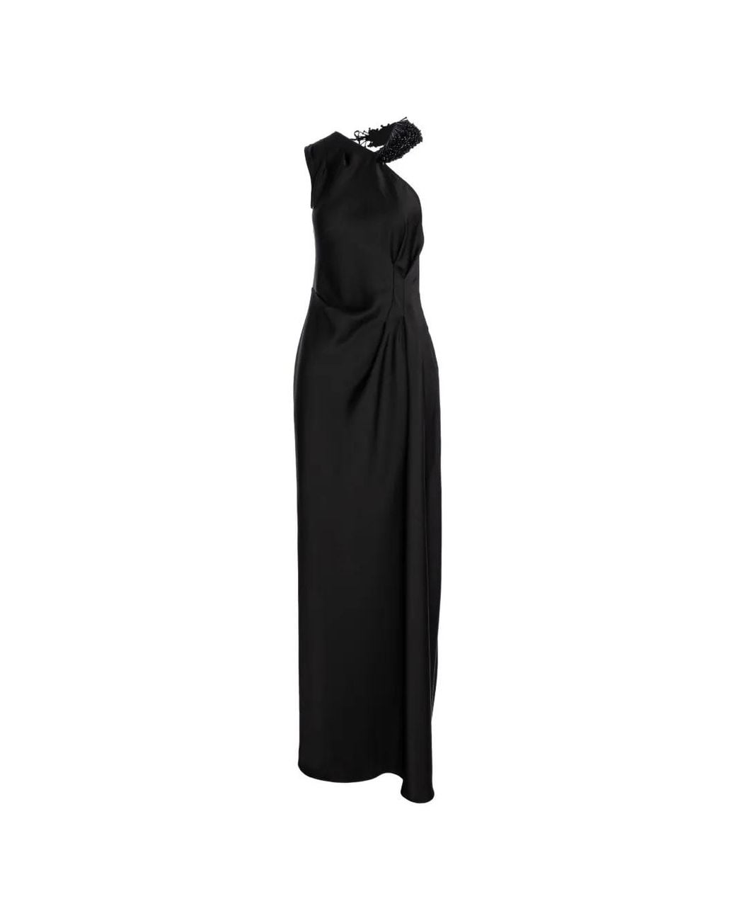 V:PM ATELIER Black Libra One-Shoulder Maxi Dress