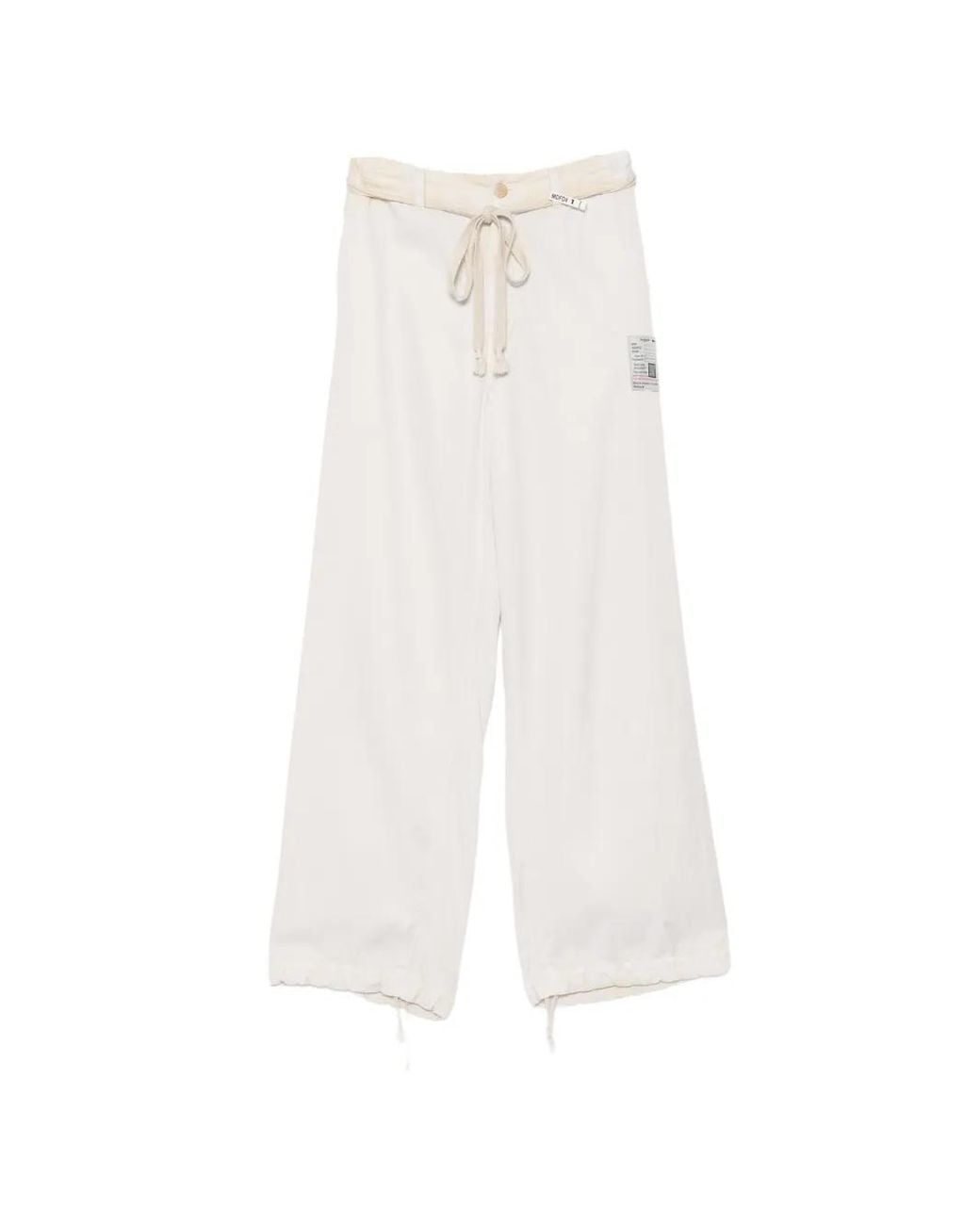 Maison Mihara Yasuhiro White Satin Easy Pants