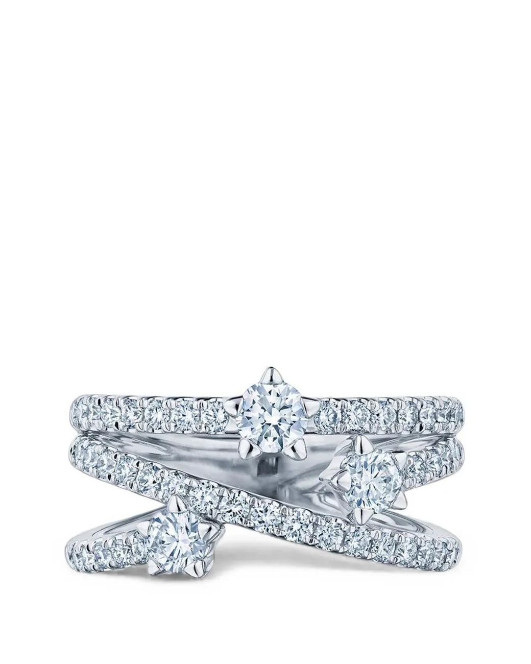 Kwiat Blue Starry Night Crossover Diamond Ring