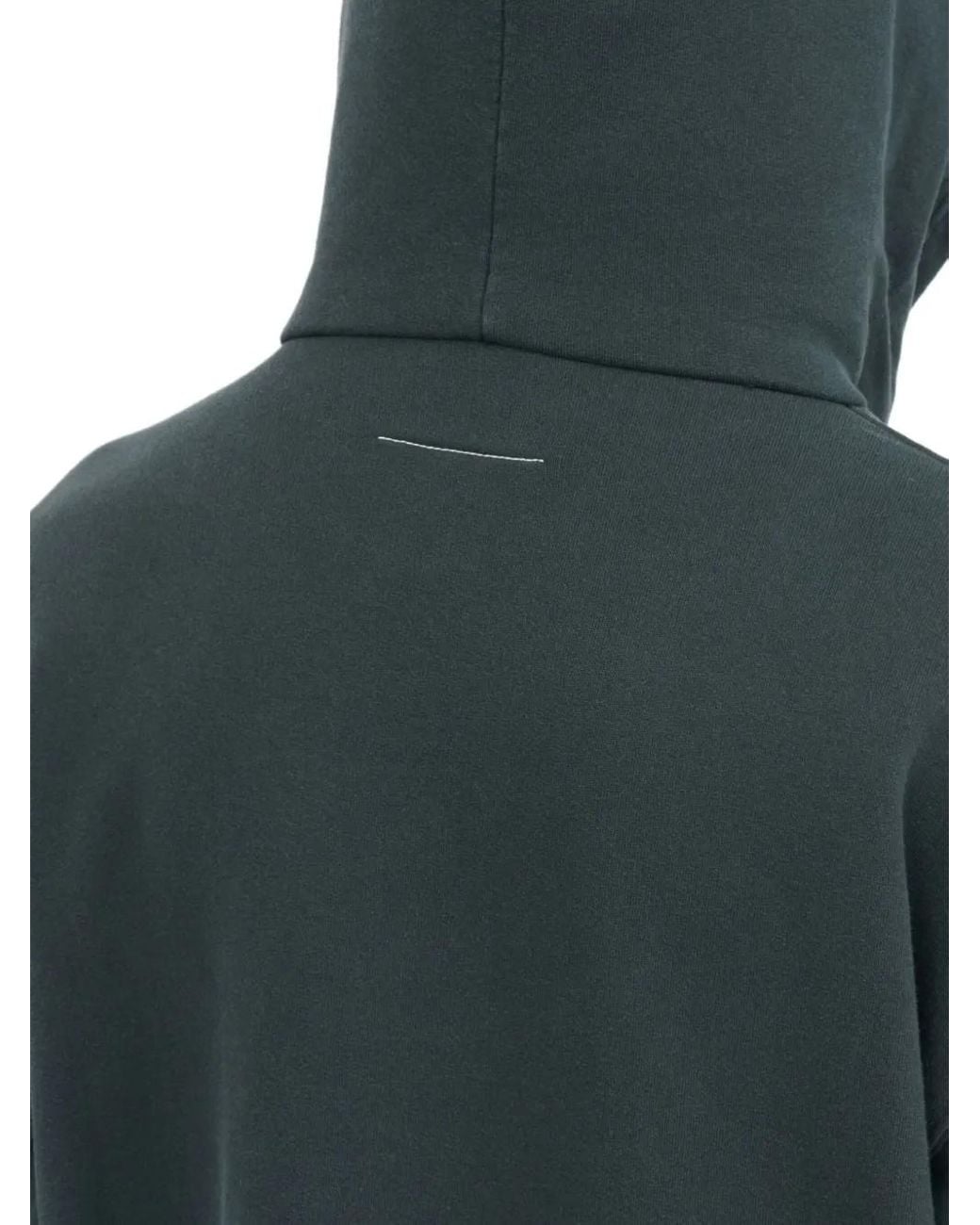 MM6 by Maison Margiela Blue Relaxed Fit Hoodie With Faded Diagonal Design for men