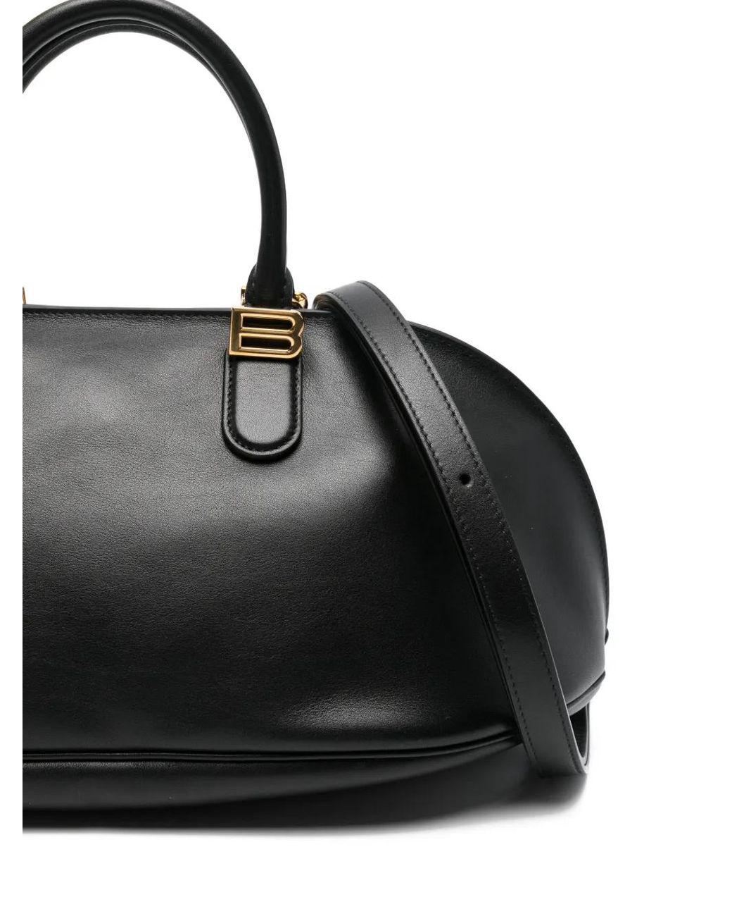 Balenciaga Black Bolero B-Logo Leather Tote Bag