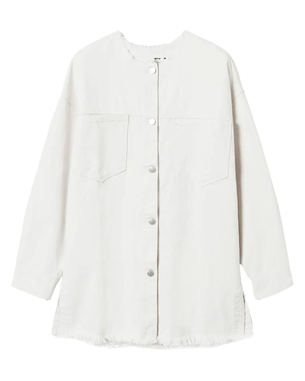 Twinset White Organic-Cotton Jacket
