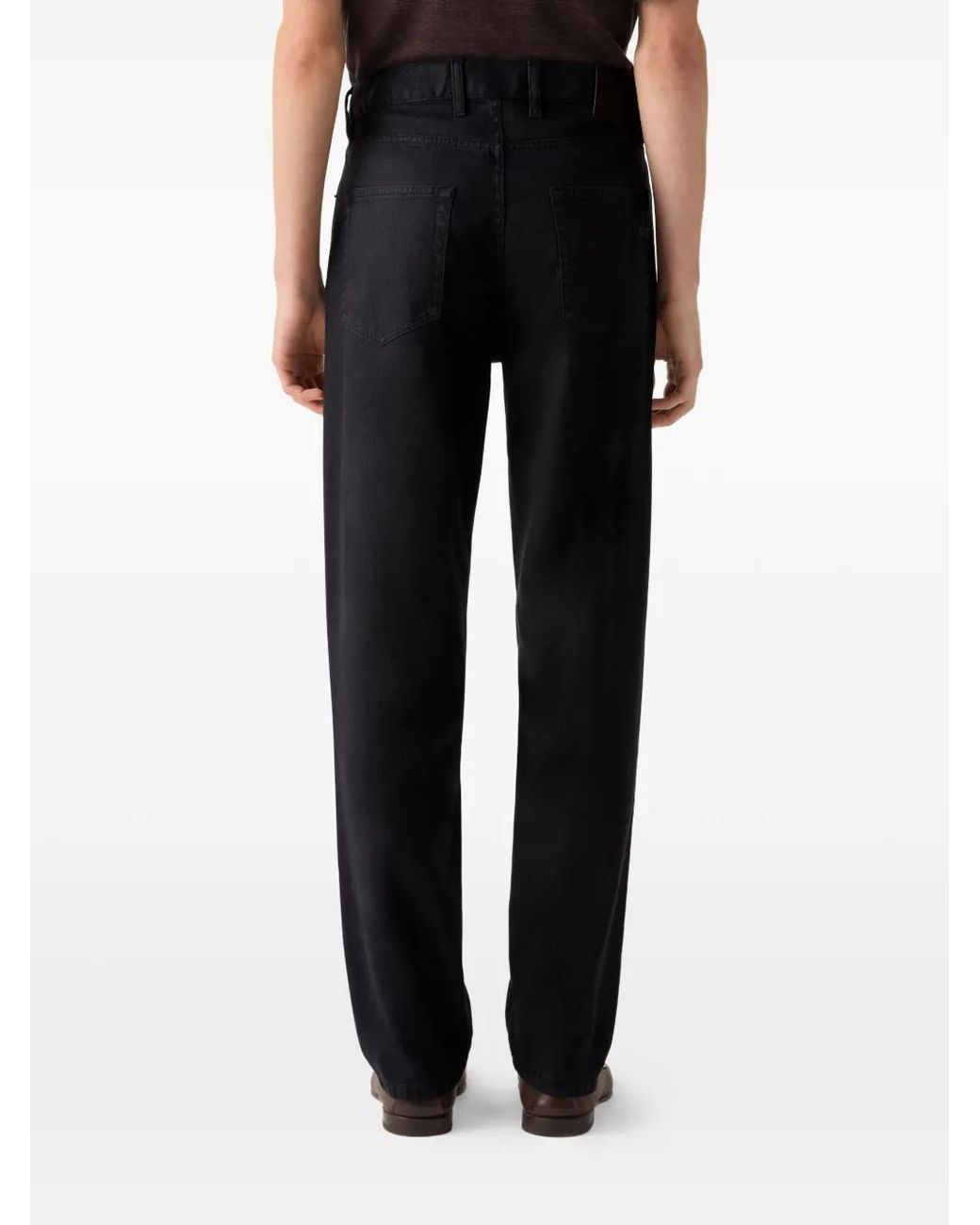 Zegna Blue Stretch Cotton And Linen Roccia Trousers for men