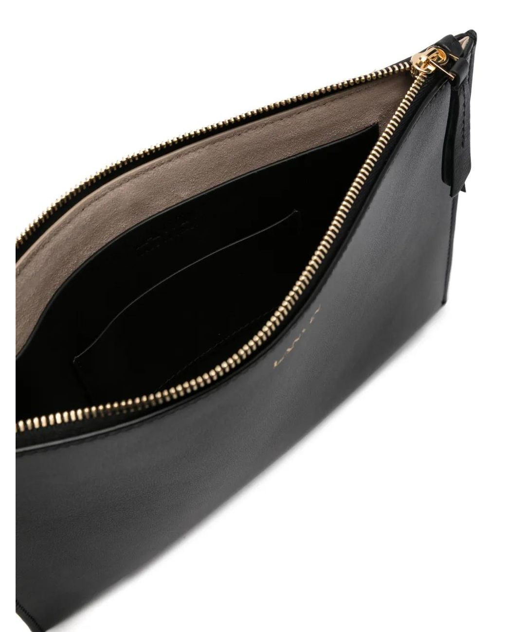 Lanvin Black Mini Sequence Flat Pouch Handbag
