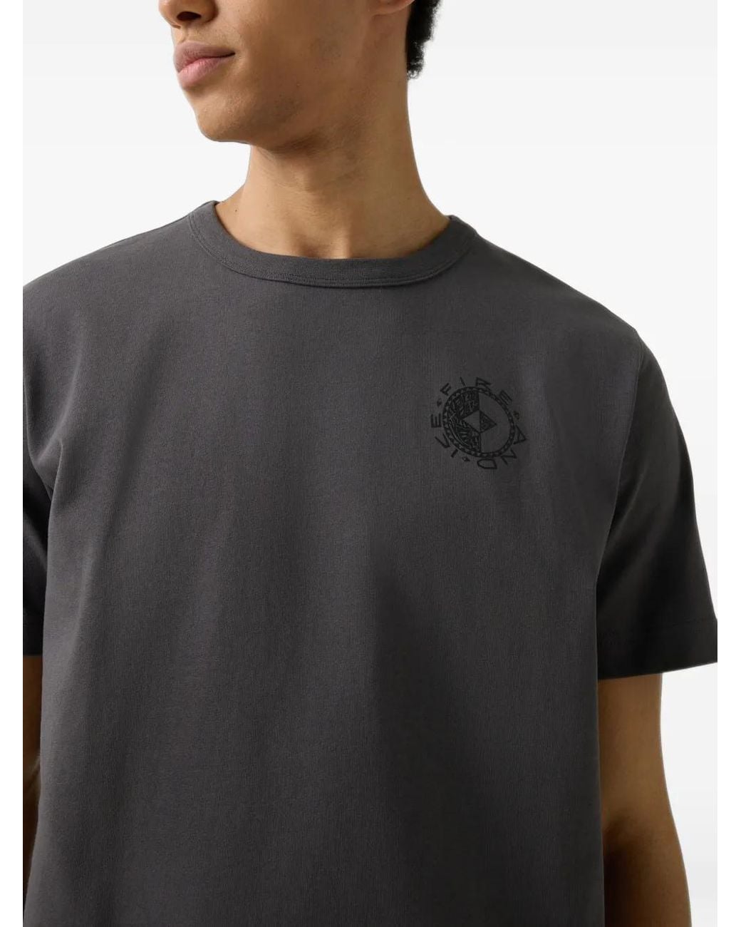 Bogner Fire + Ice Black Lino Logo-Print T-Shirt for men