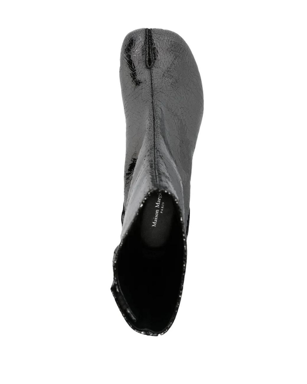 Maison Margiela Black Tabi Mirror-Effect Ankle Boots