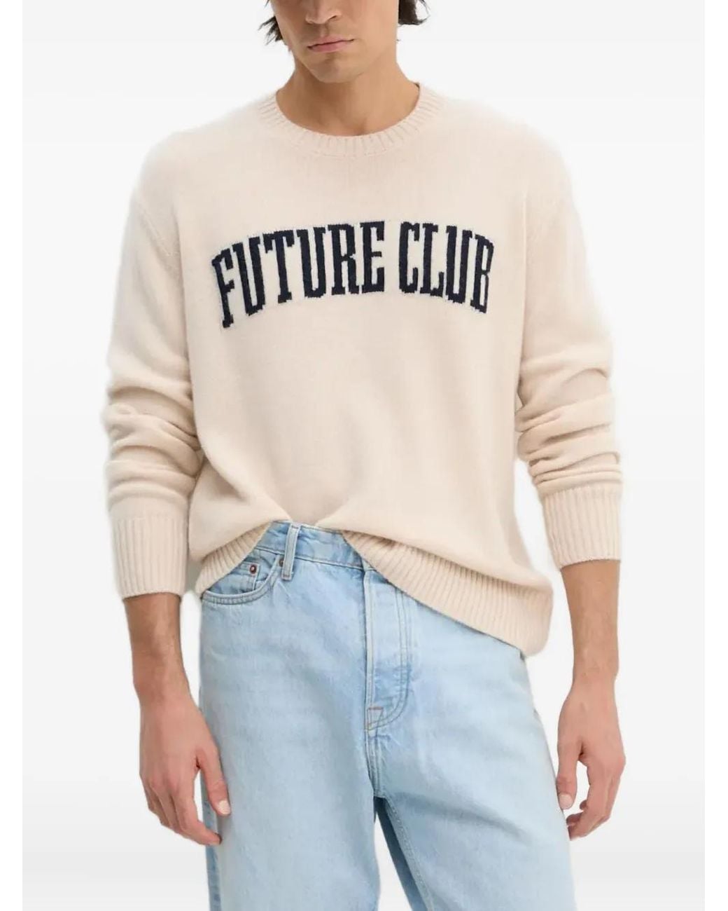 From Future Blue Crew-Neck Cashmere Sweater for men