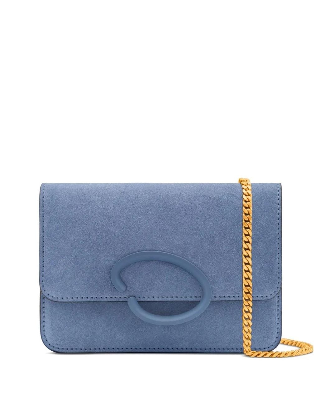 Oscar de la Renta Blue O Pochette Shoulder Bag