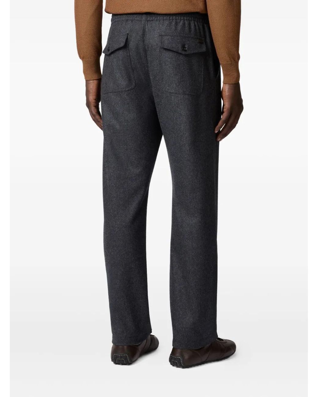Tod's Black Elasticated-Waist Trousers for men