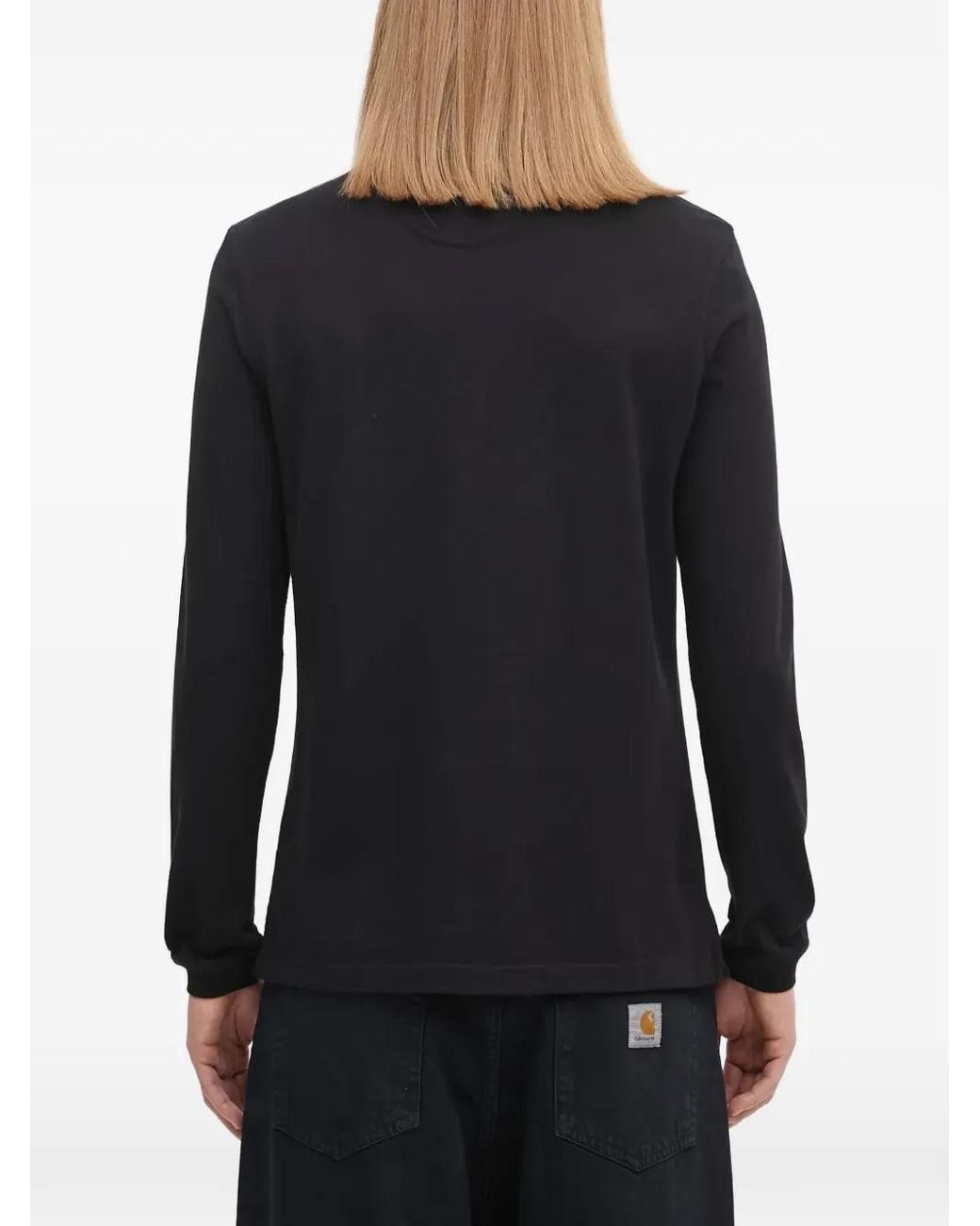 Barbour Black Long-Sleeved Polo Shirt for men