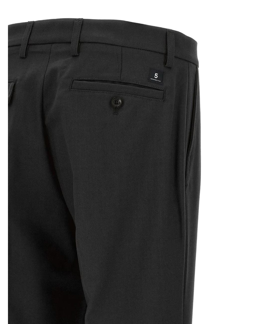 Department 5 Black Warren Straight-Leg Trousers for men