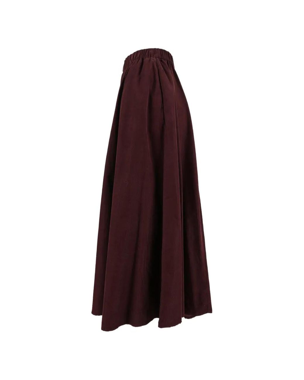 Aspesi Purple Elasticated-Waist Long Skirt