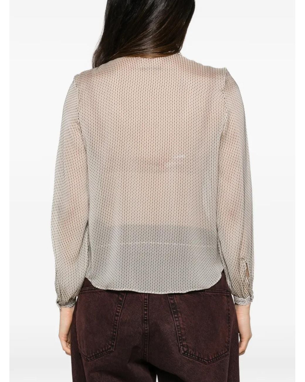 R13 White Ruffled Silk Blouse
