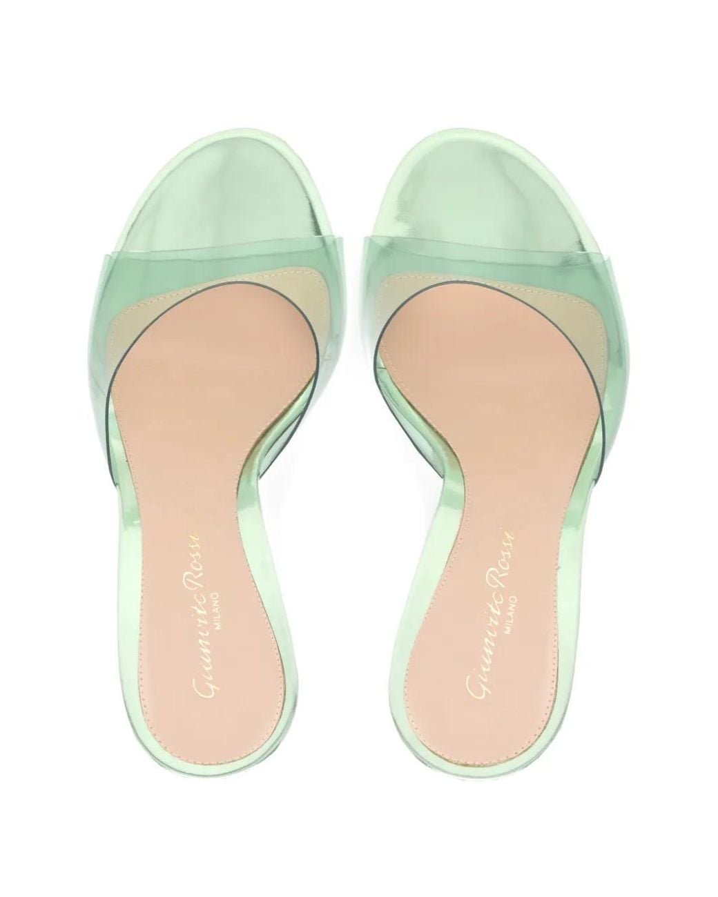 Gianvito Rossi Green Sofia 70 Mules