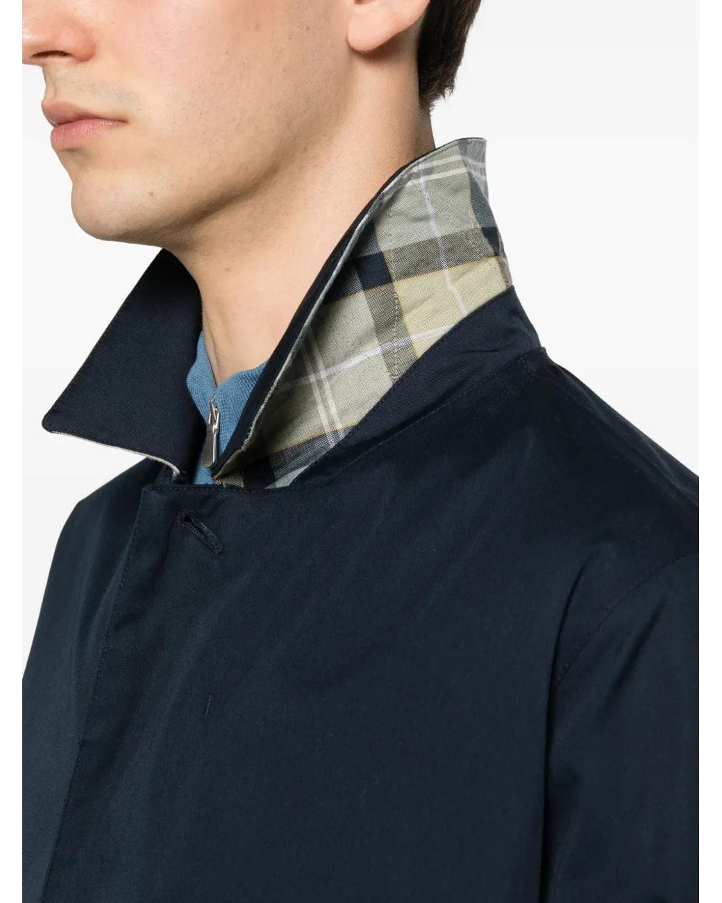Barbour Blue Veste Rokig Courte for men