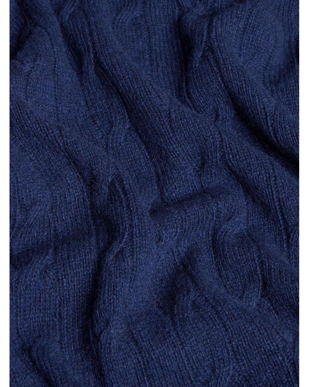 Etro Blue Cable-Knit Cashmere Sweater for men