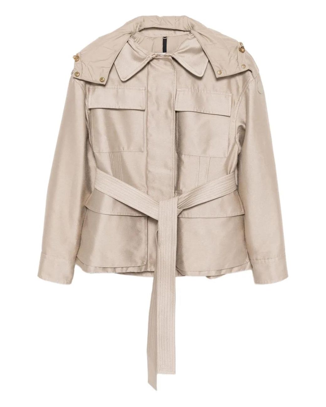 Moncler Natural Embroidered-Logo Jacket