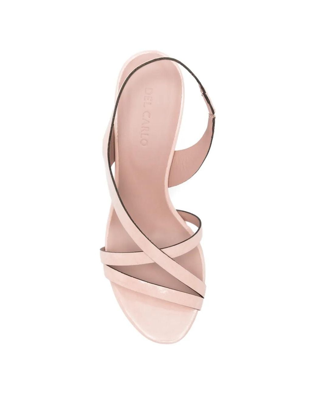 Roberto Del Carlo Pink Cannes Crossover-Strap Slingback Sandals