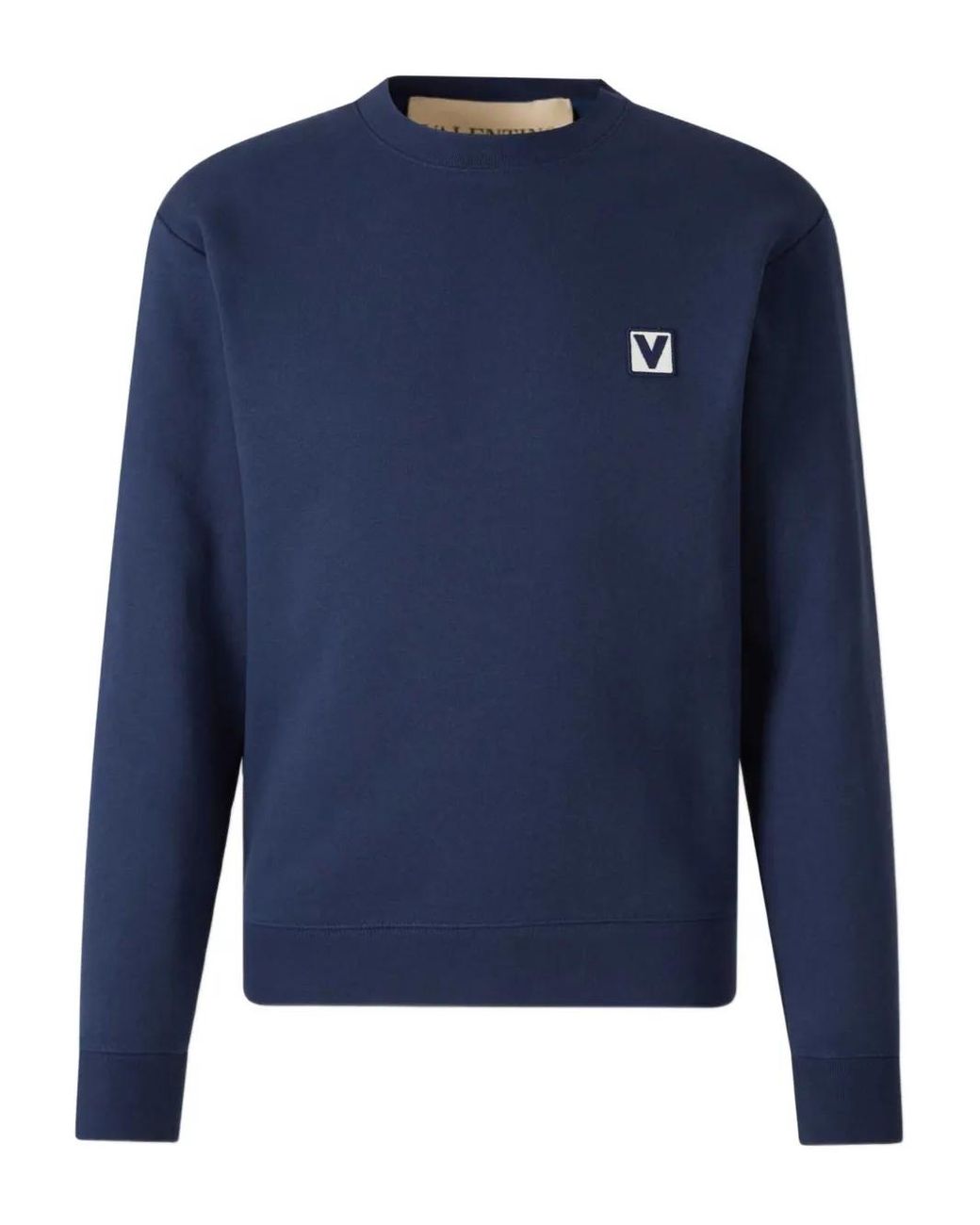 Valentino Garavani Blue Logo-Patch Sweatshirt for men