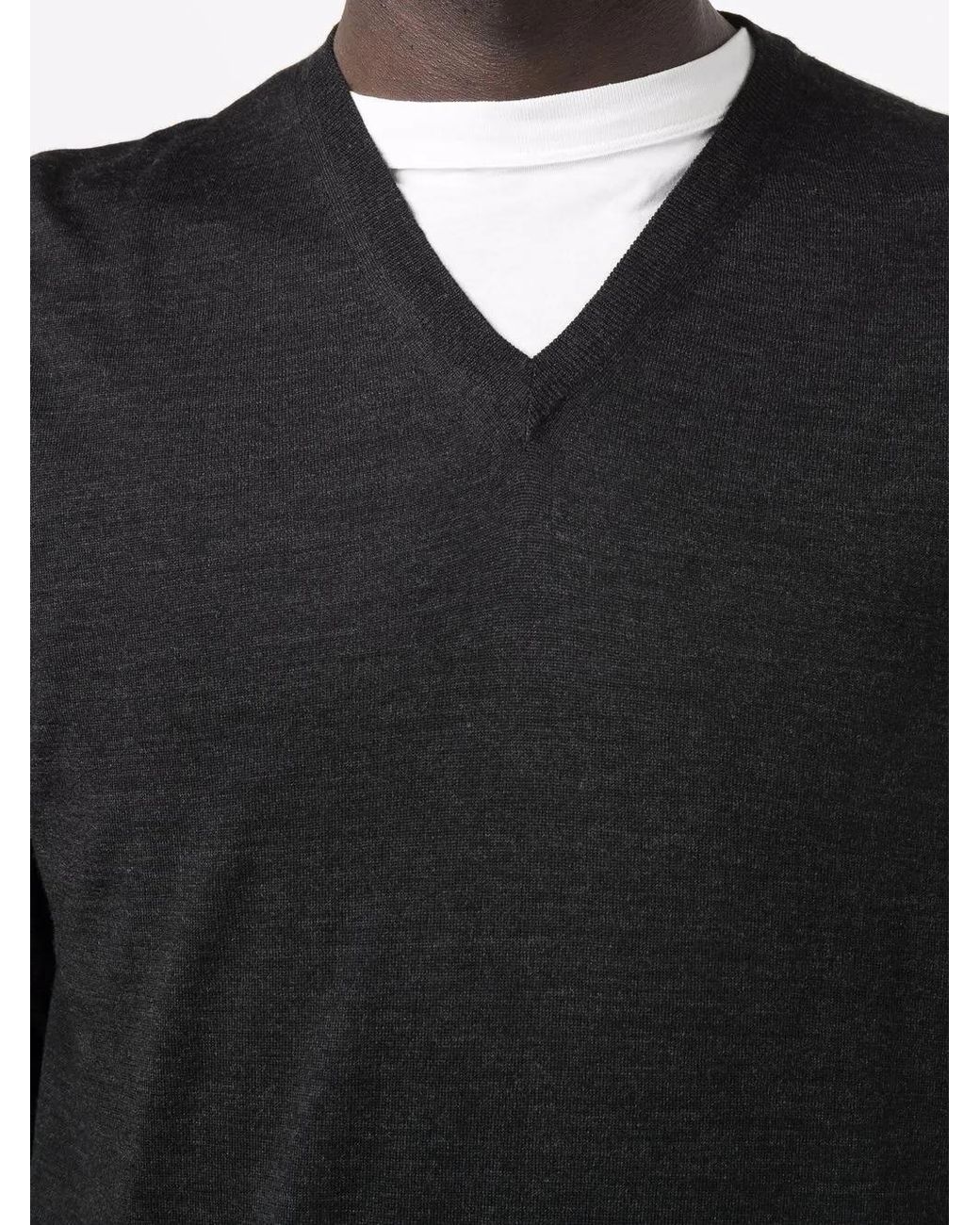 Fedeli Pullover Mit V-Ausschnitt in Black für Herren
