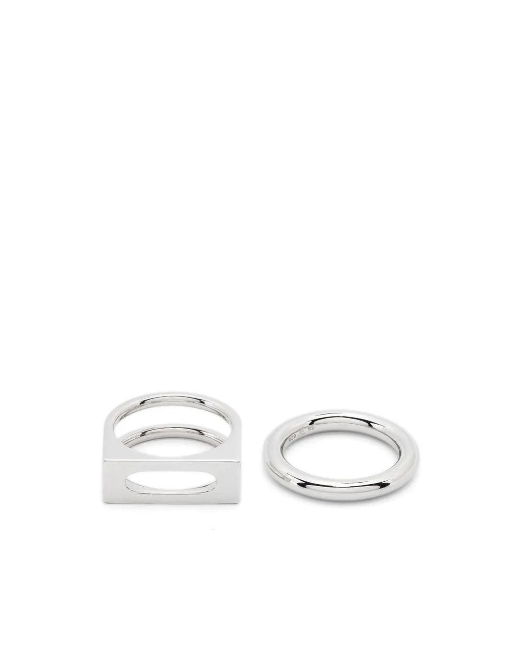 Tom Wood White Cage Rings (Set Of Two)