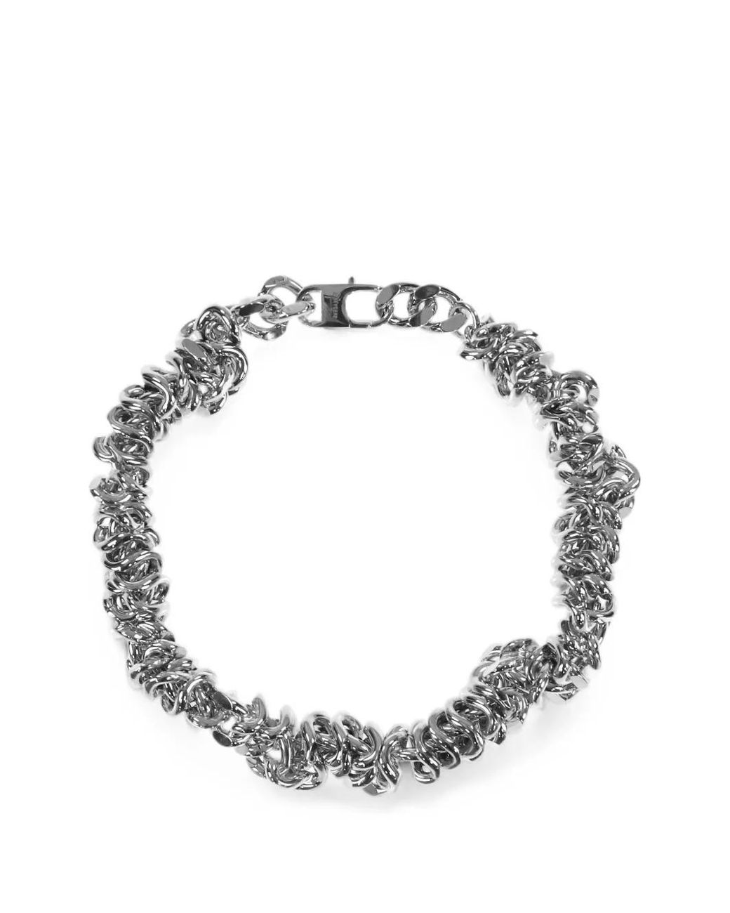 Dheygere Metallic Twisted Curb Chain Necklace