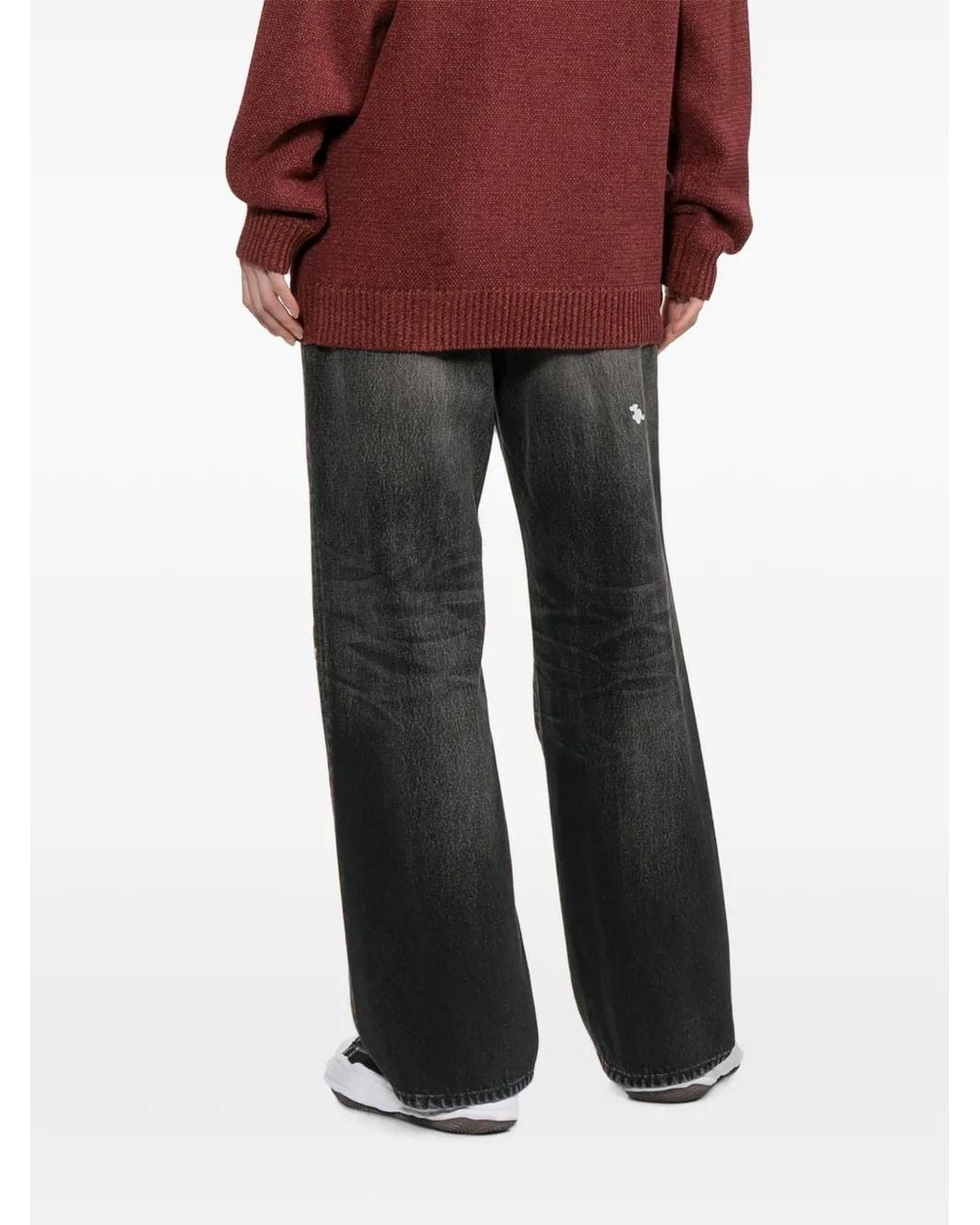 Maison Mihara Yasuhiro Gray Layered-Detail Jeans