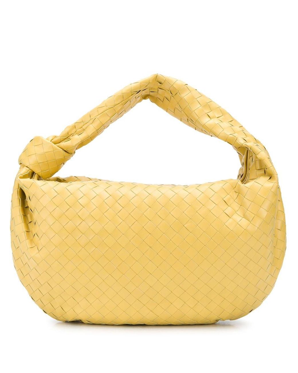 Bottega Leather Jodie Intrecciato Bag in Yellow Lyst