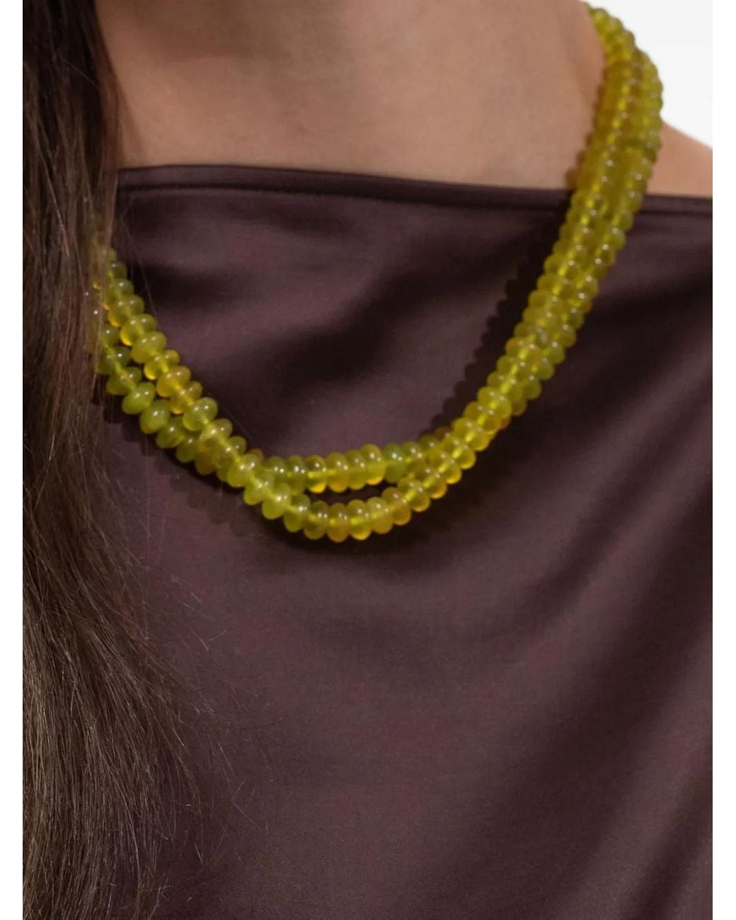 Jennifer Behr Yellow Veronica Beaded Necklace