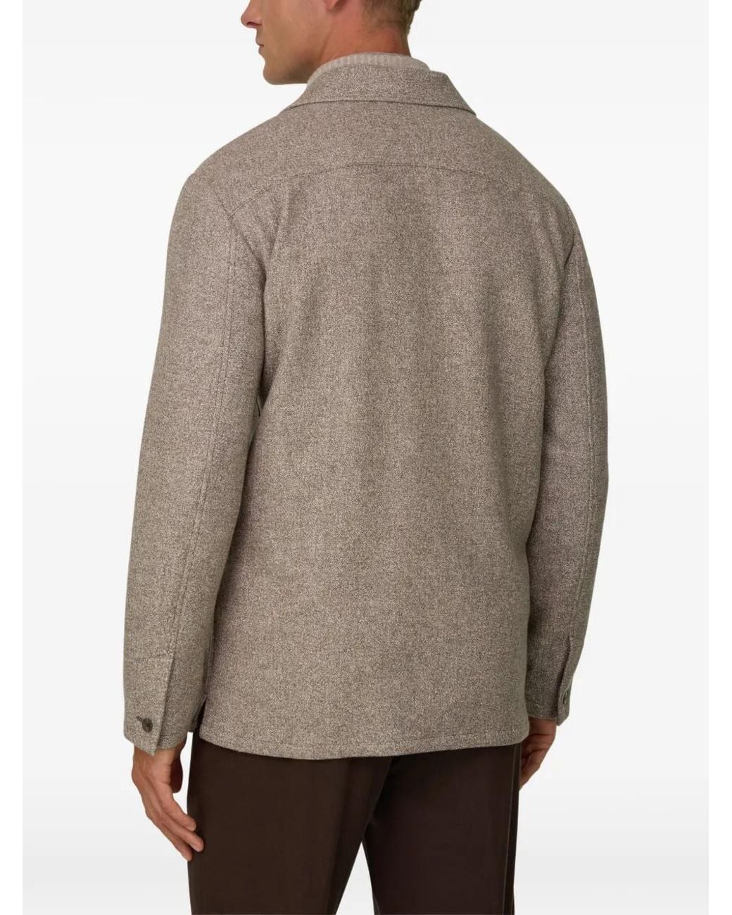 Boggi Gray Structured Shacket for men